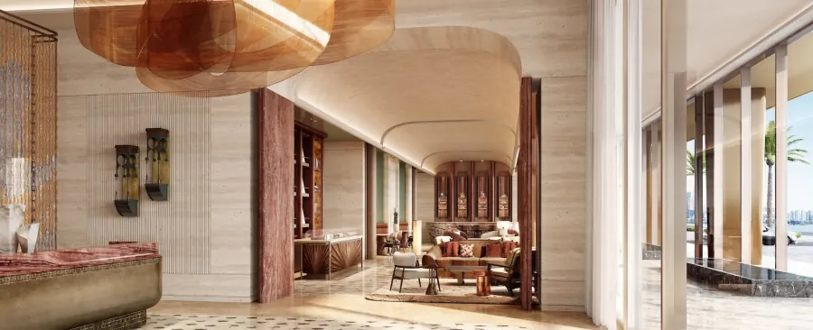 Arrival lobby at Jumeirah Residences Al Maryah Island